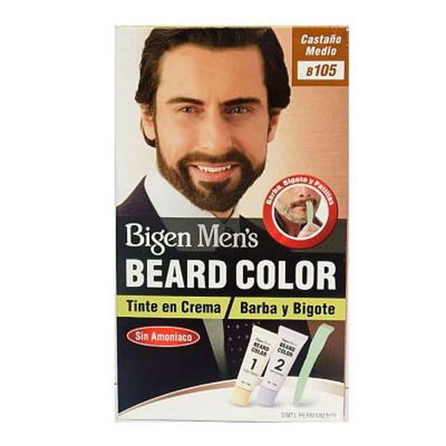 Tinte para barba y bigote Bigen Mens beard color b105 castaño medio 1 pza