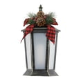 thumbnail image 1 of Farol con Brillo Holiday Time de Llama de 18 Pulgadas con Follaje, 1 of 3