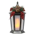 thumbnail image 3 of Farol con Brillo Holiday Time de Llama de 18 Pulgadas con Follaje, 3 of 3