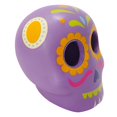 thumbnail image 4 of Portavelas de Halloween Way to Celebrate Calavera de Cerámica Morada 11.2 cm, 4 of 4