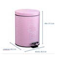 thumbnail image 4 of Bote de Basura Hello Kitty con Pedal Acero Inoxidable 5 l Rosa, 4 of 4