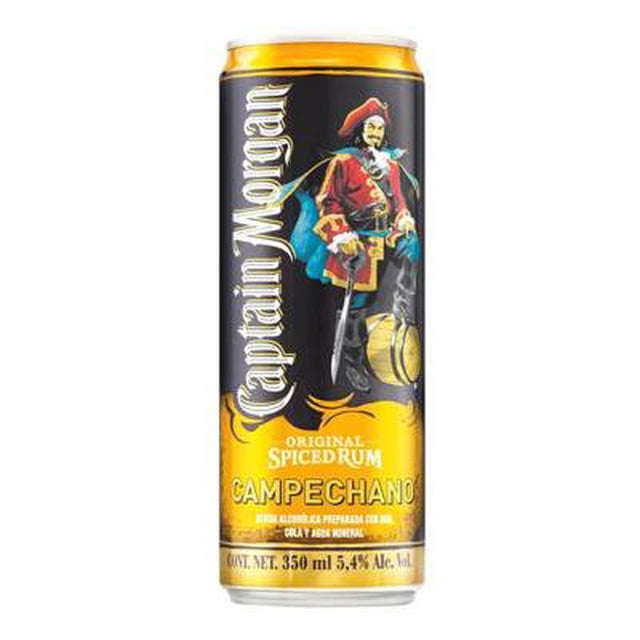 Bebida alcohólica preparada Captain Morgan campechano 350 ml