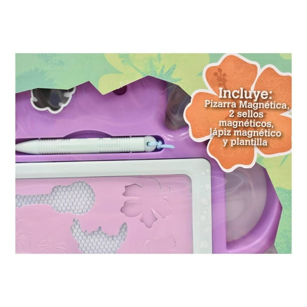 Pizarra Magnética De Dibujo Tomy Megasketcher De 45x30 Cm, Incluye 4 Sellos, Sin Tinta Ni Papel, Ideal Para Viajes Y Desarrollo Creativo, Color Morado