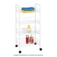 thumbnail image 3 of Carrito con Ruedas Mainstays 4 Niveles Blanco, 3 of 4