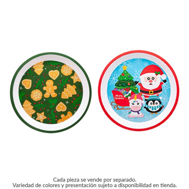 Bandeja Redonda de Melamina para Servir Varios Modelos 1 pza