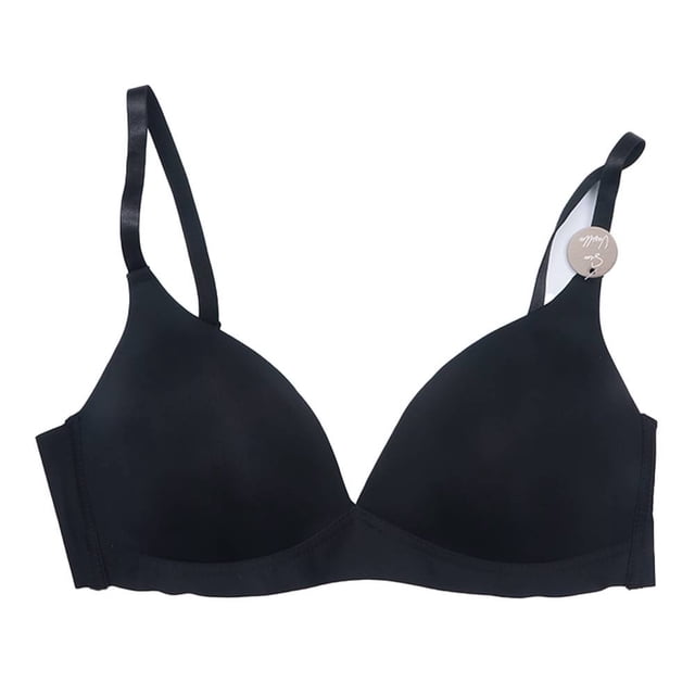 Brasier Secret Treasures Talla 38 C sin Varilla con Tirantes Elásticos y Sujetador Trasero Negro