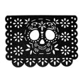 thumbnail image 1 of Mantel Individual Halloween Calavera de Papel Picado Negro, 1 of 4