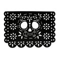 thumbnail image 4 of Mantel Individual Halloween Calavera de Papel Picado Negro, 4 of 4