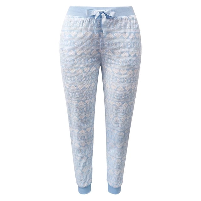 Pantalón Secret Treasures Talla M Corazones con Jareta Cielo