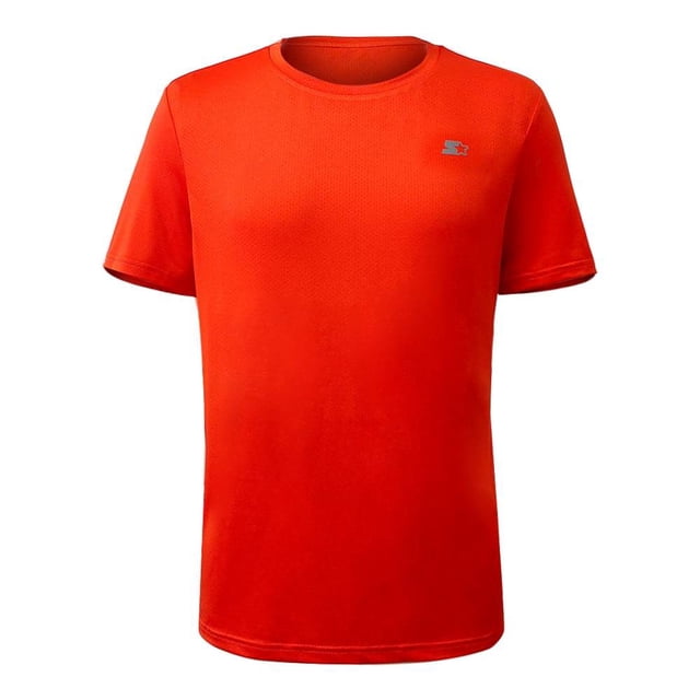 Playera Starter Talla G Deportiva Manga Corta Cuello Redondo Naranja
