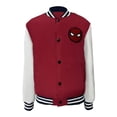 thumbnail image 1 of Chamarra Spiderman Talla 4 Tipo Universitaria con Botones Blanco con Roja, 1 of 4