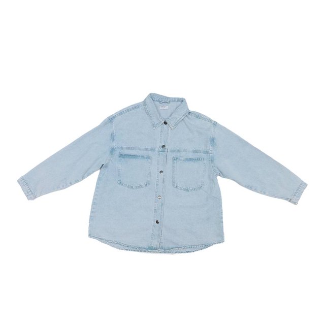 Sobrecamisa George Talla G Manga Larga con Botones a lo Largo y Bolsillos Azul