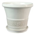thumbnail image 1 of Maceta Mainstays de Cerámica Grande Blanca, 1 of 3