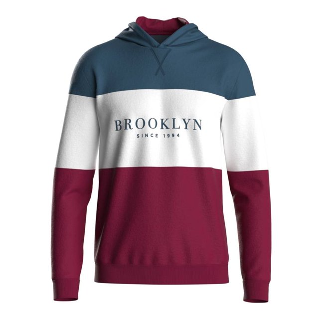Sudadera George Talla EG con Franjas y Capucha Azul Marino