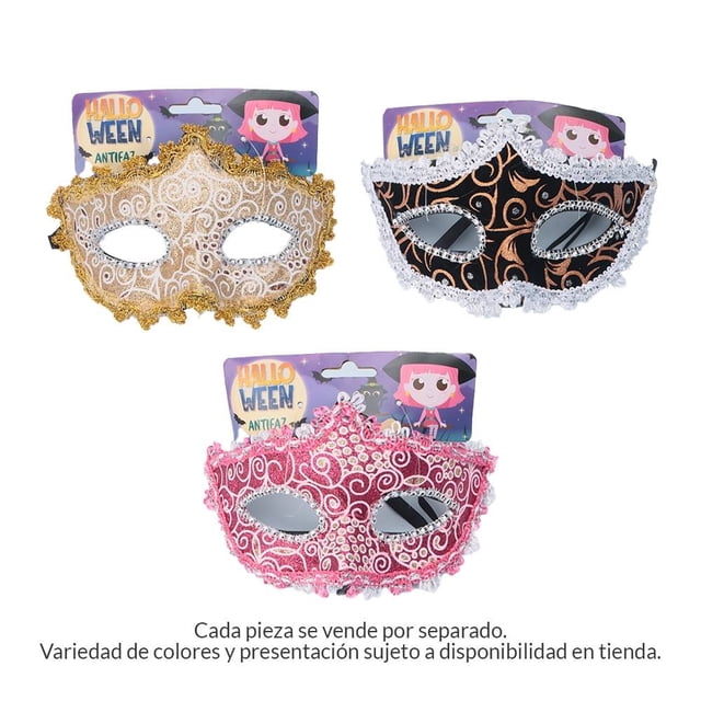 Antifaz Halloween Decorado con Diferentes Diseños Varios Modelos 1 Pieza