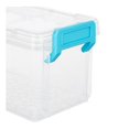 thumbnail image 2 of Caja de Almacenamiento Mainstays de Plástico Transparente con Asas Azules 12.2 cm, 2 of 2
