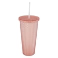 thumbnail image 1 of Vaso con Popote Mainstays Rosa 620 ml, 1 of 3