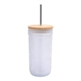 thumbnail image 1 of Vaso Mainstays de Vidrio con Tapa y Popote Geométrico 600 ml, 1 of 3