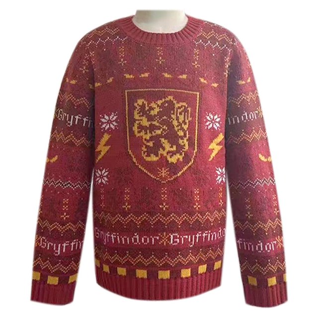 Suéter Harry Potter Talla 8 Tipo Ugly Sweater Bordados Navideños Gryffindor Rojo