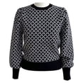 thumbnail image 1 of Suéter George Talla G Manga Larga Animal Print Blanco con Negro, 1 of 4