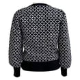 thumbnail image 2 of Suéter George Talla G Manga Larga Animal Print Blanco con Negro, 2 of 4