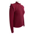 thumbnail image 3 of Suéter George Talla G Chenille Cuello Redondo con Ruffle Rojo, 3 of 4