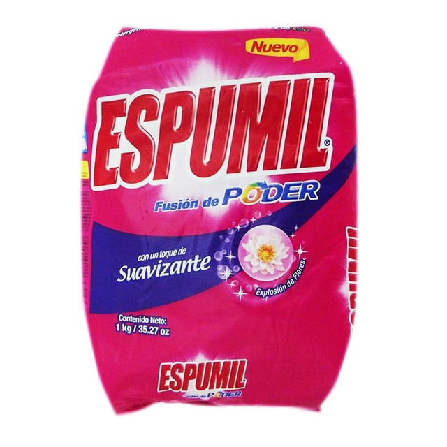 Detergente en polvo Espumil para ropa blanca y de color explosión de flores 1 kg