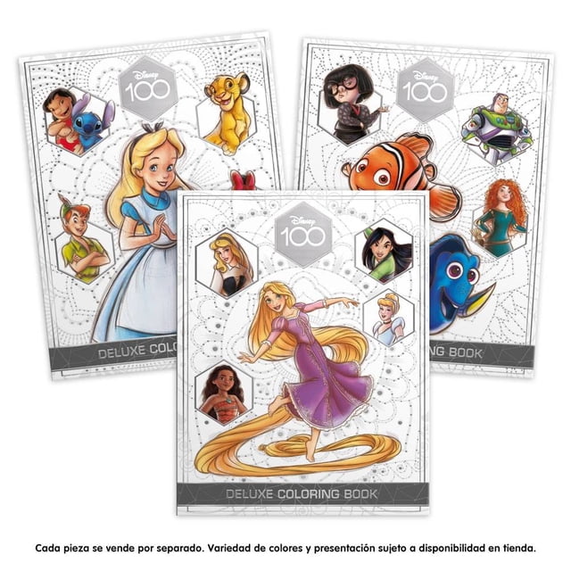 Libro para Colorear Disney 100 Great Moments Publishing Varios Modelos 1 Pieza