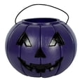 thumbnail image 1 of Calabaza de Plástico Halloween Grande Morada con Asa, 1 of 4