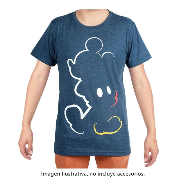 Playera Mickey Mouse Talla EG Silueta Marino | Walmart en línea