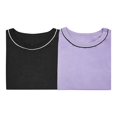 thumbnail image 2 of Playera George Talla EG 2 Pack de Manga Corta Básica Lila y Negro, 2 of 4