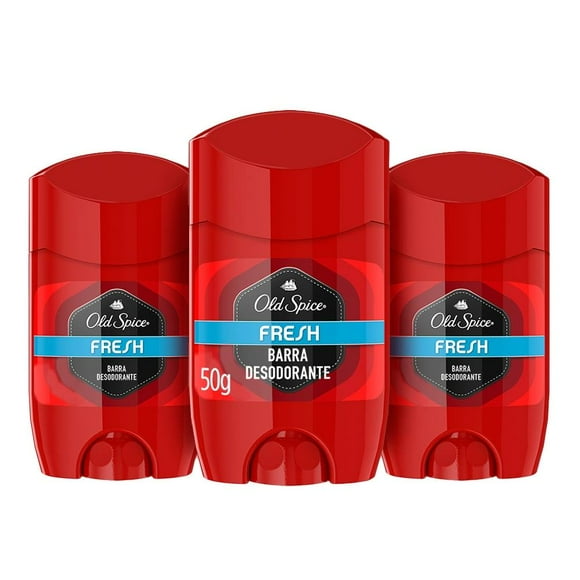 Desodorante Old Spice Fresh en barra 3 pzas de 50 g