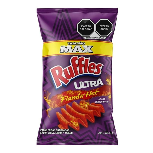 Ruffles Ultra Flamin Hot chile limón y queso 67 g | Walmart en línea