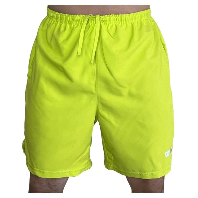 Short Wilson Talla CH de Microfibra con Bolsillos Verde Limón