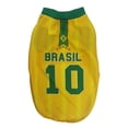 thumbnail image 3 of Disfraz para Perro Pikkys Fantasy Ruz Playera Brasil 10 Talla Chica, 3 of 3