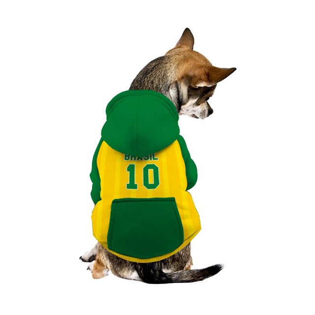 Disfraz para Perro Pikkys Fantasy Ruz con Capucha Brasil 10 Talla Mediana