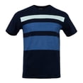 thumbnail image 1 of Playera George Talla G Manga Corta con Franjas Horizontales Azul Marino con Negro, 1 of 4