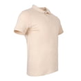 thumbnail image 3 of Playera Polo George Talla G Manga Corta Lisa Cuello de 3 Botones Beige, 3 of 4