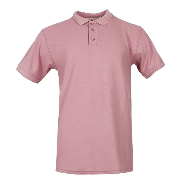 Playera Polo George Talla EG Manga Corta Lisa Cuello 3 Botones Rosa