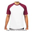 thumbnail image 1 of Playera George Talla EG Manga Corta Lisa Tipo Ranglan Blanco con Vino, 1 of 3