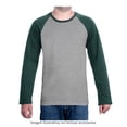 thumbnail image 1 of Playera George Talla CH Manga Larga Tipo Ranglan Gris Jaspe con Verde, 1 of 4