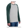thumbnail image 3 of Playera George Talla CH Manga Larga Tipo Ranglan Gris Jaspe con Verde, 3 of 4