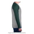thumbnail image 4 of Playera George Talla CH Manga Larga Tipo Ranglan Gris Jaspe con Verde, 4 of 4