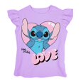 thumbnail image 2 of Conjunto Lilo & Stitch Talla 4 Playera Manga Corta Diseño Corazón Lila y Short con Corazones Rosa, 2 of 4