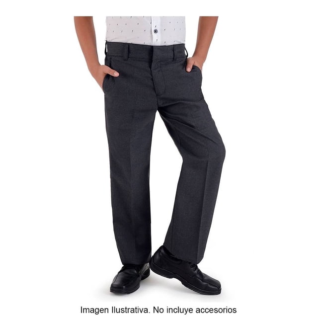 Pantalón Escolar Yale Talla 16 Corte Recto Gris Oxford