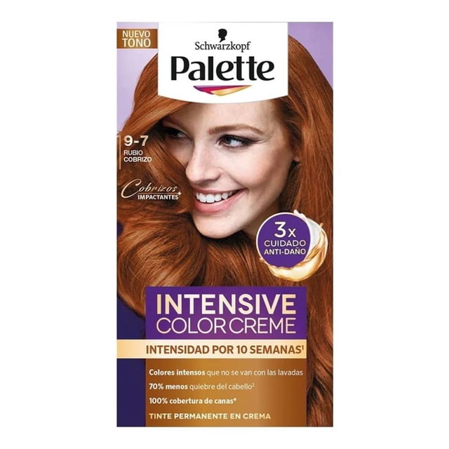 Tinte para cabello Palette Intensive Color Creme 9-7 rubio claro cobrizo