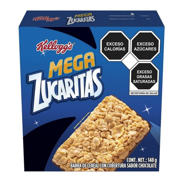 Barra de cereal Kellogg's Zucaritas mega con cobertura sabor chocolate ...