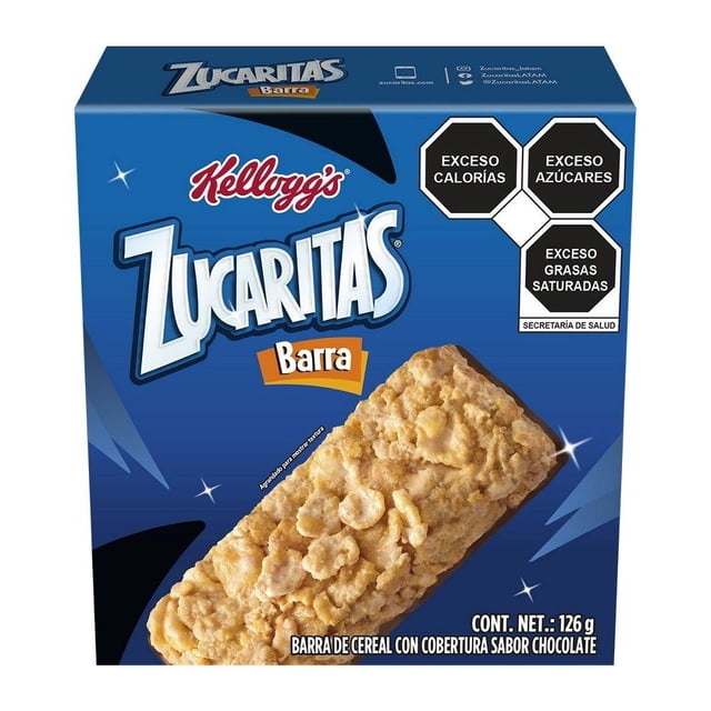 Barra de cereal Kellogg's Zucaritas con cobertura sabor chocolate 126 g
