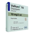 thumbnail image 1 of Valium 10 ampolletas 5 pzas de 2 ml c/u, 1 of 4