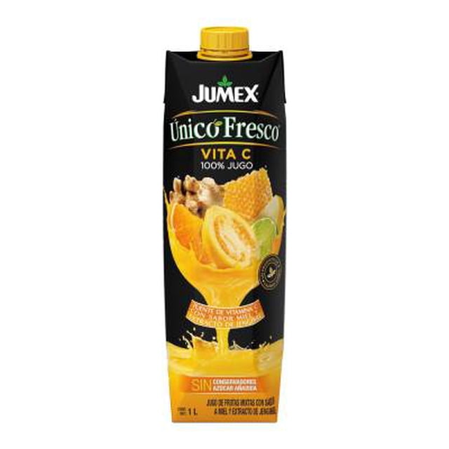 Jugo Jumex Unico Fresco vita C con sabor miel y extracto de jengibre 1 l